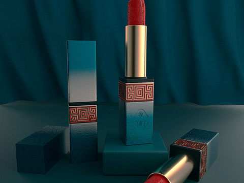 c4d口红建模渲染