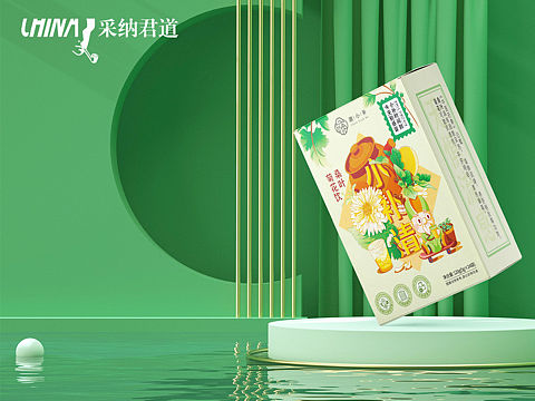 采纳君道x潮小补［桑叶菊花茶饮包装设计］