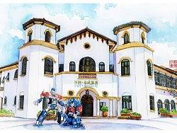 手绘城市系列——《金域蓝湾》