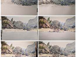 水彩画风景手绘