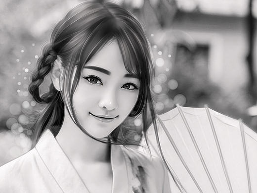 小凡凡手绘黑白风格