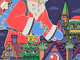 原创独立插画——圣诞特辑🎄