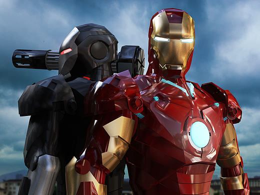 日常练习：钢铁侠材质渲染合成