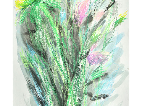 🎨混合材料纸本绘画系列 - 疫情 春