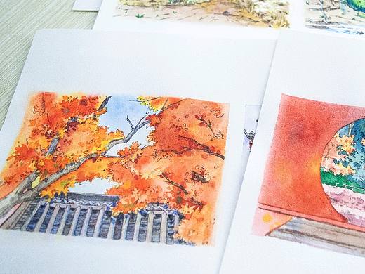 一组风景胶带图