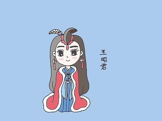 古代四大美女之一王昭君简笔画(升级版)