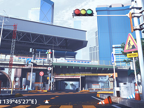 日系二次元场景，三渲二过程思路