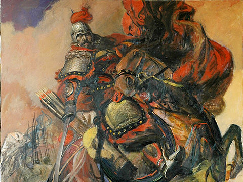 油画作品《戚继光》