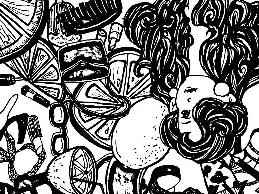 鸡尾酒插画