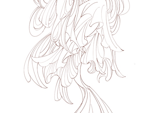 鲛人插画-游戏原画49011年前夜溶插画-商业插画6031年前春眠系列插画