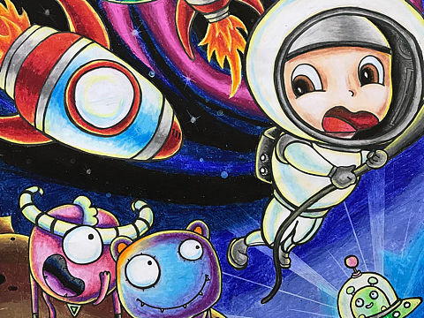 神奇的宇宙（个人主页-ZNTY1Nzc5OTY=） - 单幅漫画 - 站酷设计师wiwi张原创素材 - 站酷ZCOOL