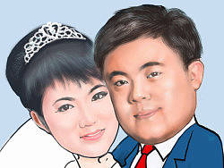 婚礼&nbsp;卡通肖像