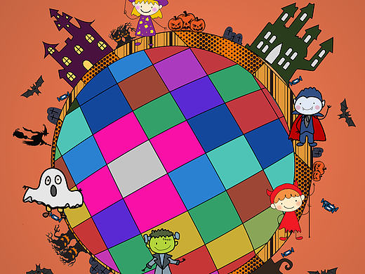 万圣节色彩插画