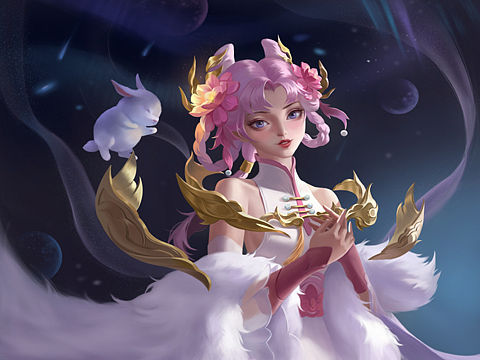 第一次发作品，发发画了一个星期的嫦娥同人