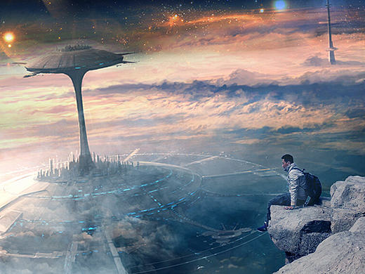 科幻背景海报