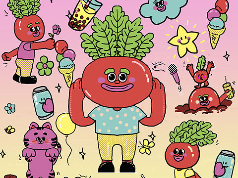 原创ps手绘插画