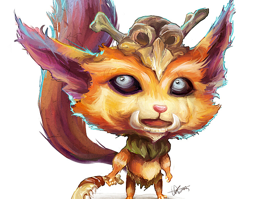 lol人物设定原画之纳尔