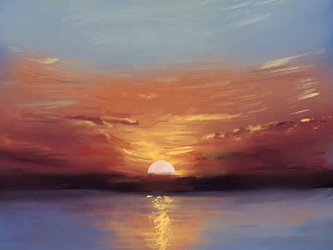 日落插画练习