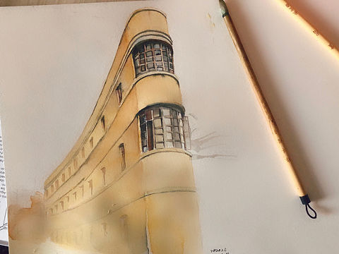 水彩建筑（个人主页-ZNDI0NDk5OTY=） - 艺术插画 - 站酷设计师搜酷咖豆原创素材 - 站酷ZCOOL