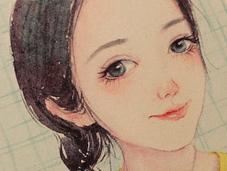 【小熊猫】水彩手绘人物水彩教程人物卡通头像手绘水彩步骤