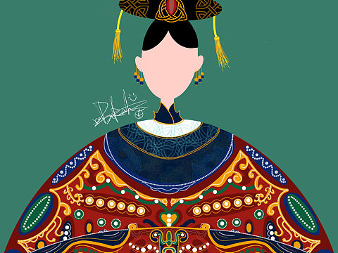 故宫配色插画 