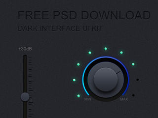 DARK UI KIT （FREE PSD DOWNLOAD）