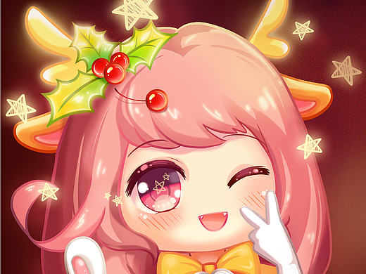 Merry Christmas 圣诞情侣头像（个人主页-ZMTk2NDMzMzI=） - 创作习作 - 站酷设计师莉莉栗哩粒原创素材 - 站酷ZCOOL