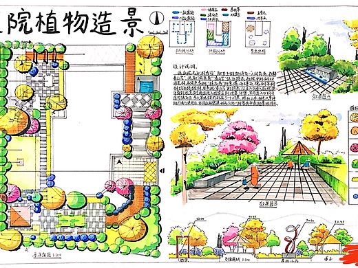 园林和室内商业空间快题设计