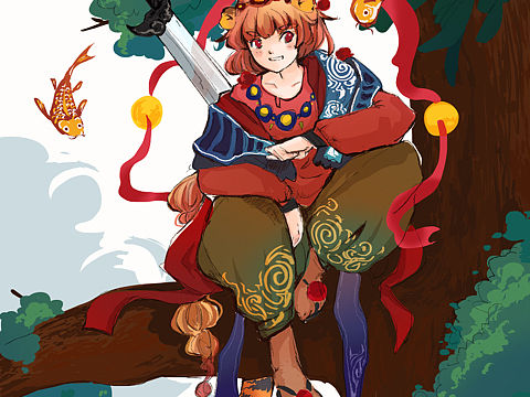 插画#虎年生肖神