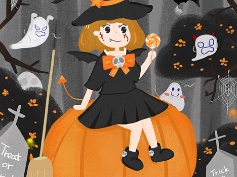 万圣2019🎃（个人主页-ZNDAzNDY1MTI=） - 创作习作 - 站酷设计师陆十二原创素材 - 站酷ZCOOL