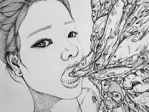 Eat The Ocean 吃掉大海（個(gè)人主頁-ZMTI0NjY2MTY=） - 商業(yè)插畫 - 站酷設(shè)計(jì)師思思維原創(chuàng)素材 - 站酷ZCOOL