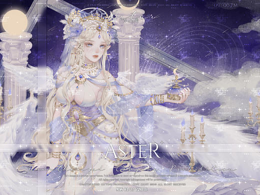 【插画壁纸展示】蓝金天神