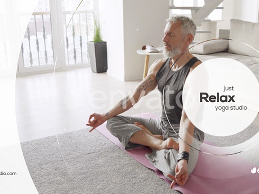 AE模板 | 创意动态动画标题介绍瑜珈馆开业宣传片