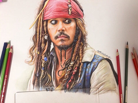 加勒比海盜：杰克船長(zhǎng)（個(gè)人主頁(yè)-ZMjIyNDcxMjQ=） - 繪畫 - 站酷設(shè)計(jì)師氷糖葫蘆原創(chuàng)素材 - 站酷ZCOOL