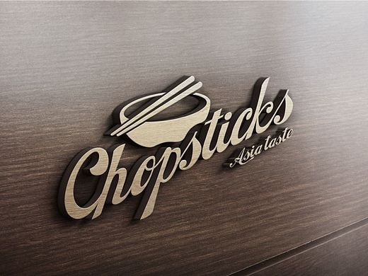 chopsticks餐厅logo设计