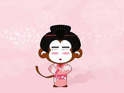 波猴日本裝（個人主頁-ZMTQyNzI5Ng==） - 新銳潮流插畫 - 站酷設(shè)計師little_ci原創(chuàng)素材 - 站酷ZCOOL