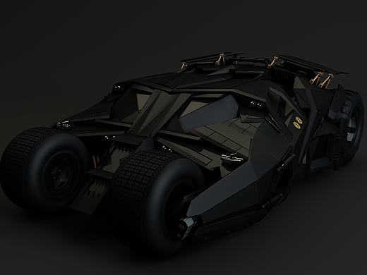 C4D 蝙蝠车 建模练习