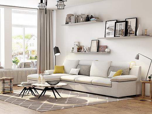 北欧简约风格系列之布艺沙发