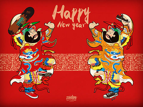 新年门神