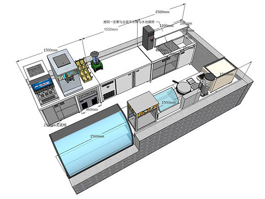 水吧操作台设计方案su+CAD