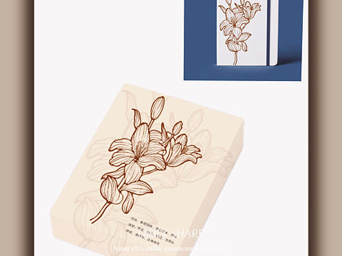 线稿  样机  花卉