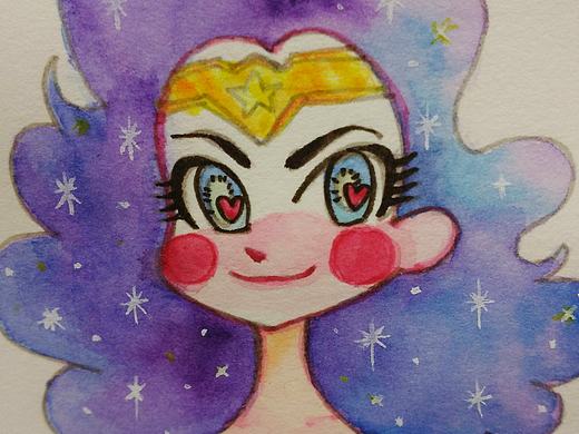 神奇女侠水彩头像