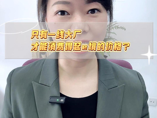 只有一线大厂才能消费得起e境的价格？