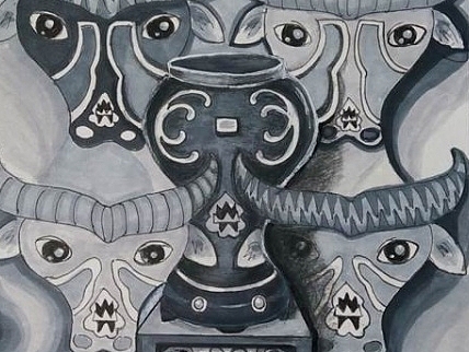 平面构成-抽象具象,重复,渐变矛盾空间