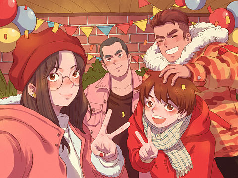 【向往镇】-人物插画