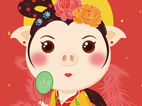 福猪驾到（个人主页-ZMzU0NzcyMjA=） - 创作习作 - 站酷设计师小月芽_原创素材 - 站酷ZCOOL