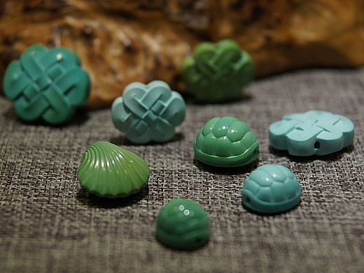 原礦綠松石高瓷精雕【背云】各種器形（個人主頁-ZMTMyMTM3MjA=） - 首飾設計 - 站酷設計師迷鹿森林原創(chuàng)素材 - 站酷ZCOOL