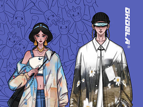 假如迪士尼公主穿越回现代（个人主页-ZNDcwMjU2NzI=） - 商业插画 - 站酷设计师K神OKDELA原创素材 - 站酷ZCOOL