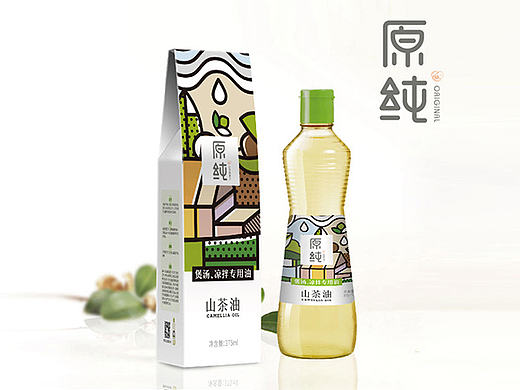 原纯山茶油包装设计|美御
