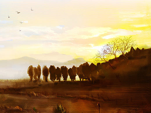 鼠繪-夕陽西下（個人主頁-ZMjA0MjQwNjg=） - 創(chuàng)作習(xí)作 - 站酷設(shè)計師jiemaiy原創(chuàng)素材 - 站酷ZCOOL